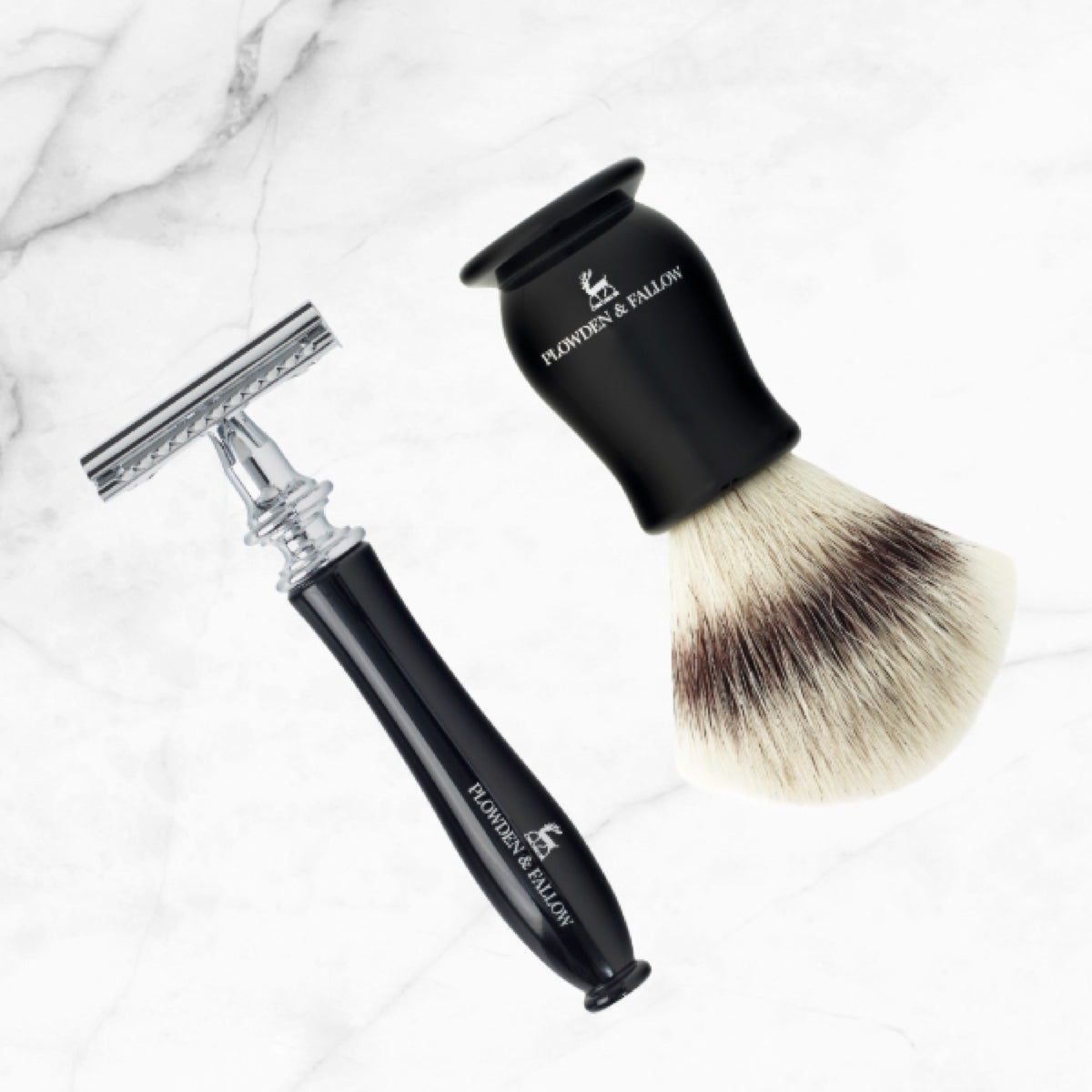Ludlow Safety Razor Shaving Set | Double Edge | 3 Piece | Ebony